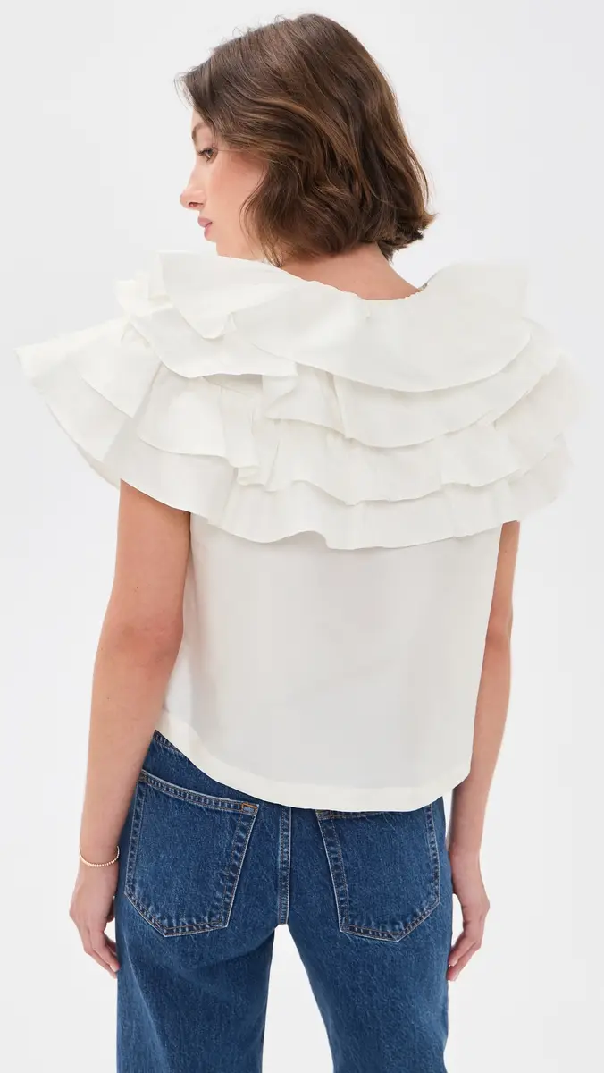 Aknvas Linda Taffeta Cape Top | Thumbnail 3 Aknvas Linda Taffeta Cape Top | Thumbnail 3