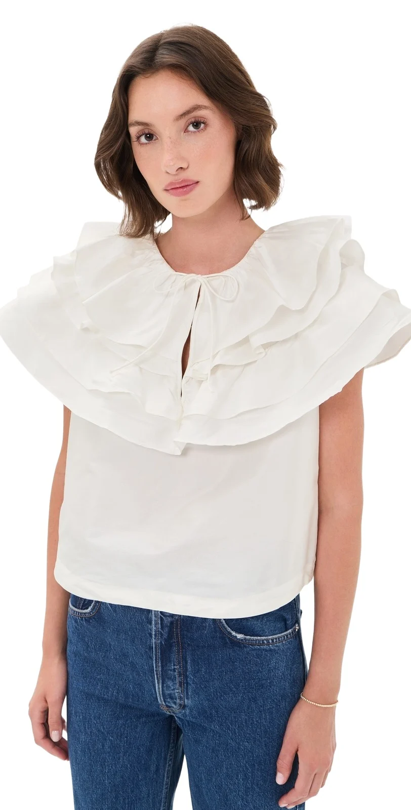 Linda Taffeta Cape Top Linda Taffeta Cape Top