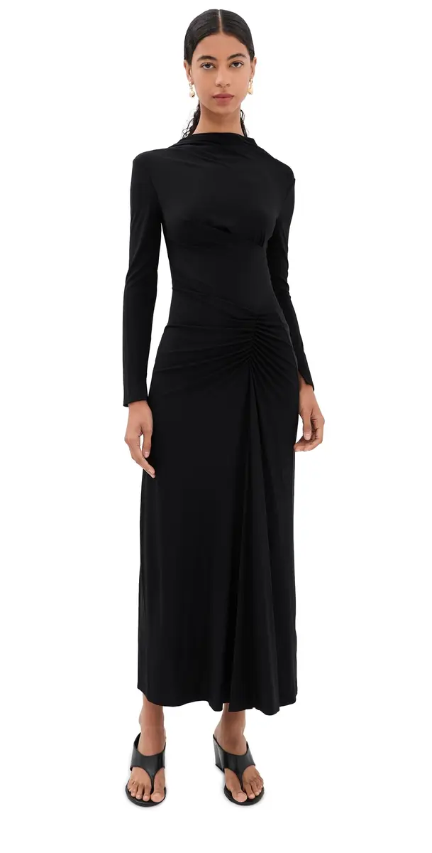 Simkhai Ferrera Midi Dress Black 2 | Image 1 Simkhai Ferrera Midi Dress Black 2 | Image 1