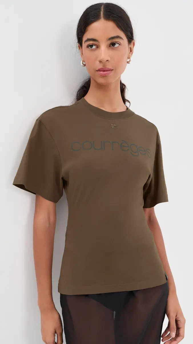 Courrèges Logo Print Waisted T-Shirt | Thumbnail 2 Courrèges Logo Print Waisted T-Shirt | Thumbnail 2