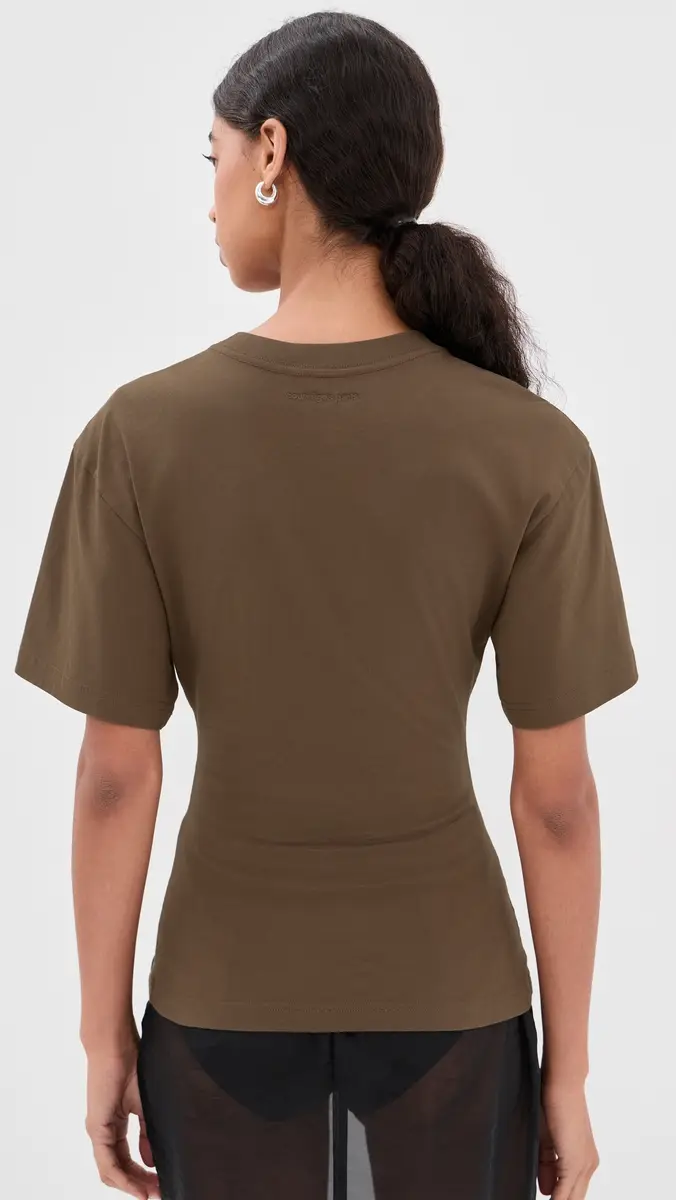 Courrèges Logo Print Waisted T-Shirt | Thumbnail 3 Courrèges Logo Print Waisted T-Shirt | Thumbnail 3