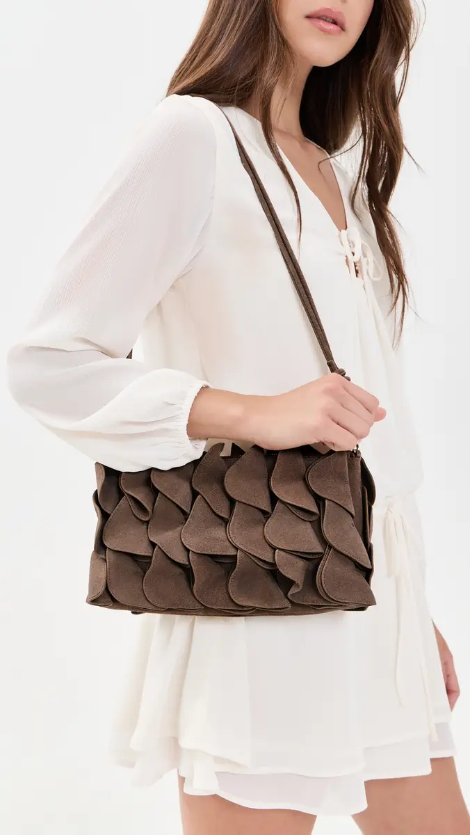 Farm Rio Suede Flower Clutch Bag | Thumbnail 4 Farm Rio Suede Flower Clutch Bag | Thumbnail 4