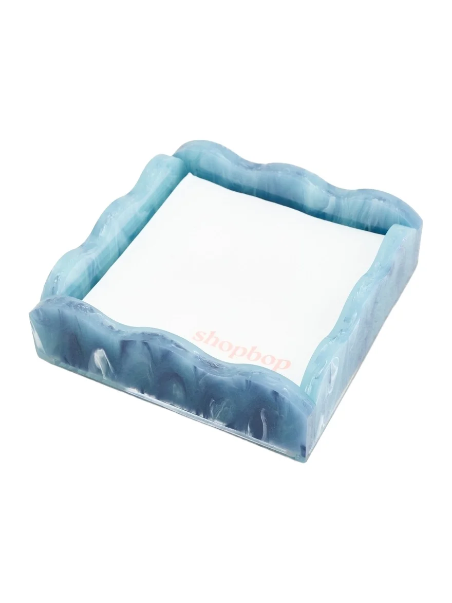 Tizo Design Lucite Marbleized Cocktail Napkin Tray