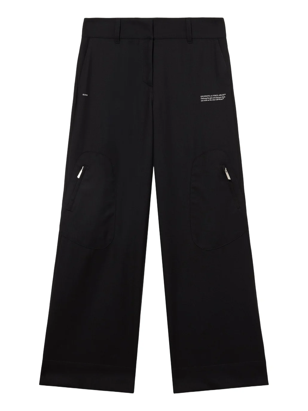 Off-White Light Wool Corporate Toybox Trousers