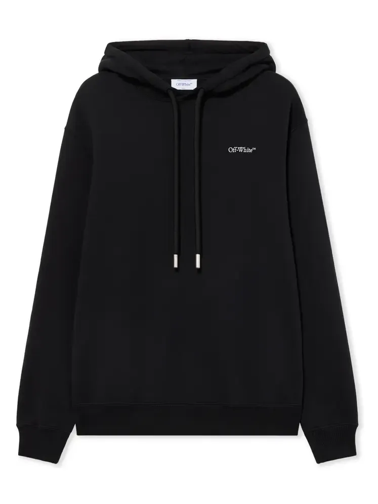 Off-White Embroidered Arrow Out Flower Hoodie