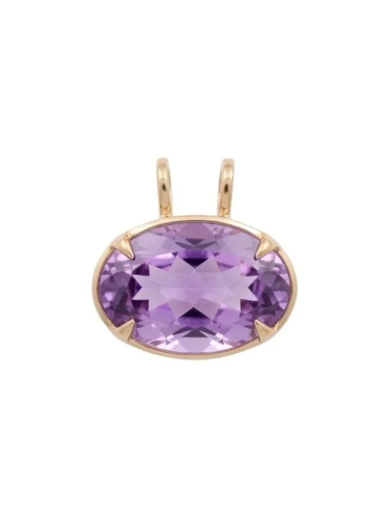 Wish Fine Jewelry 22.00ct Amethyst 18K Gold Medium Statement Pendant