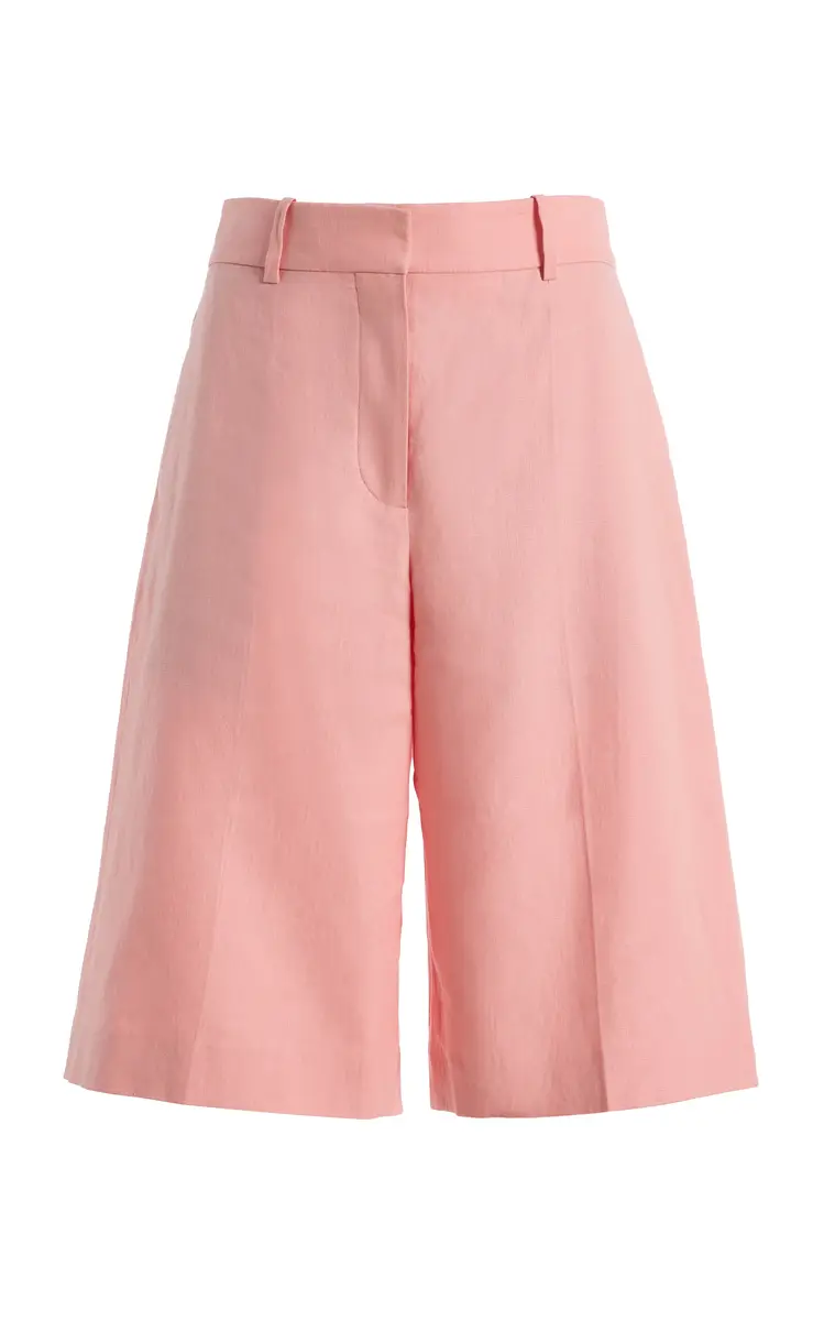 Another Tomorrow Linen Bermuda Shorts | Thumbnail 6 Another Tomorrow Linen Bermuda Shorts | Thumbnail 6
