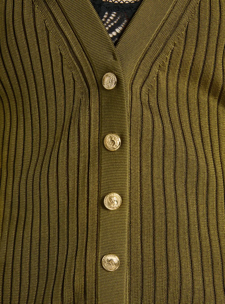 Balmain Buttoned ribbed knit cardigan | Thumbnail 4 Balmain Buttoned ribbed knit cardigan | Thumbnail 4