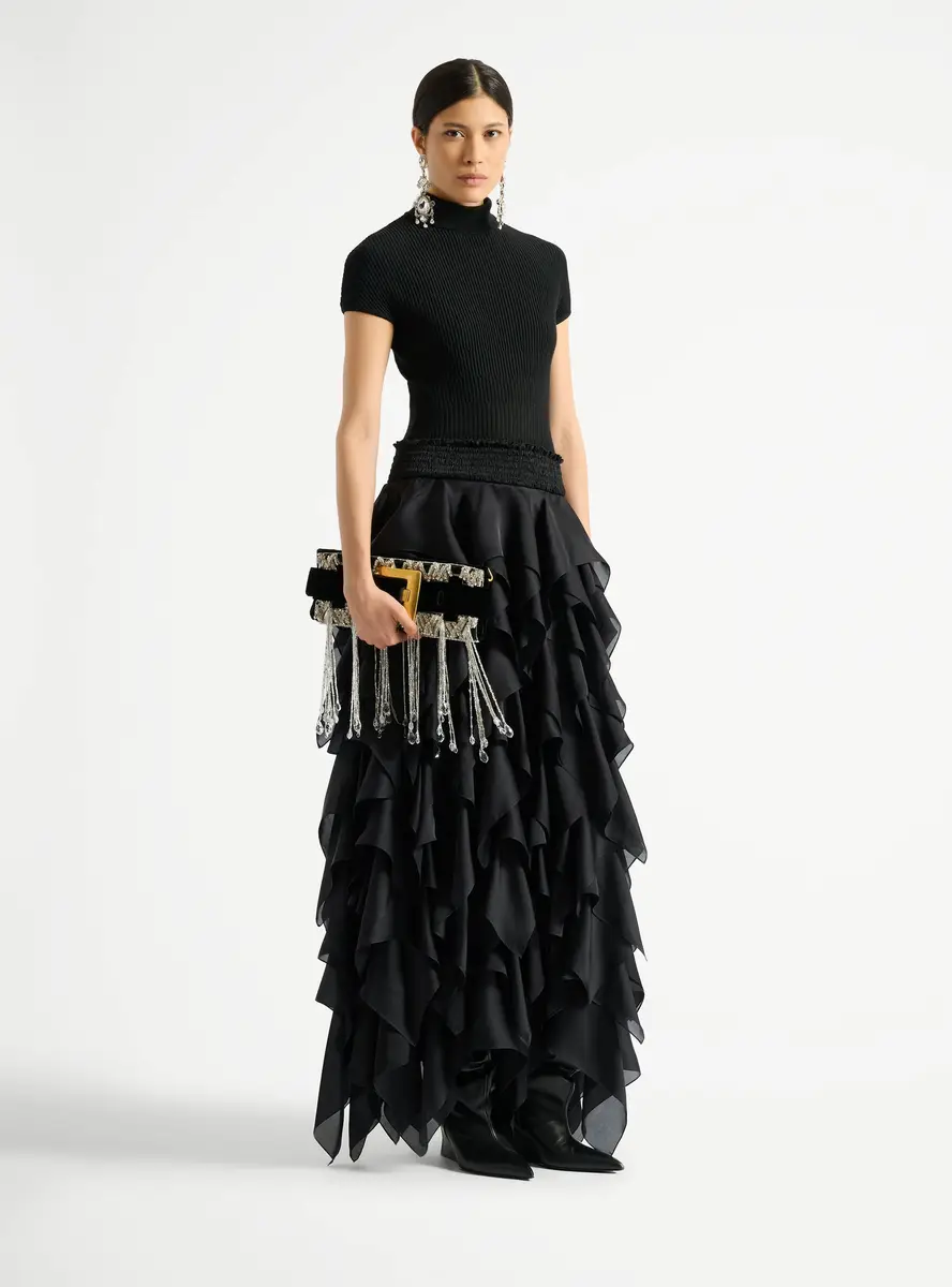 Balmain Long ruffled skirt | Thumbnail 2