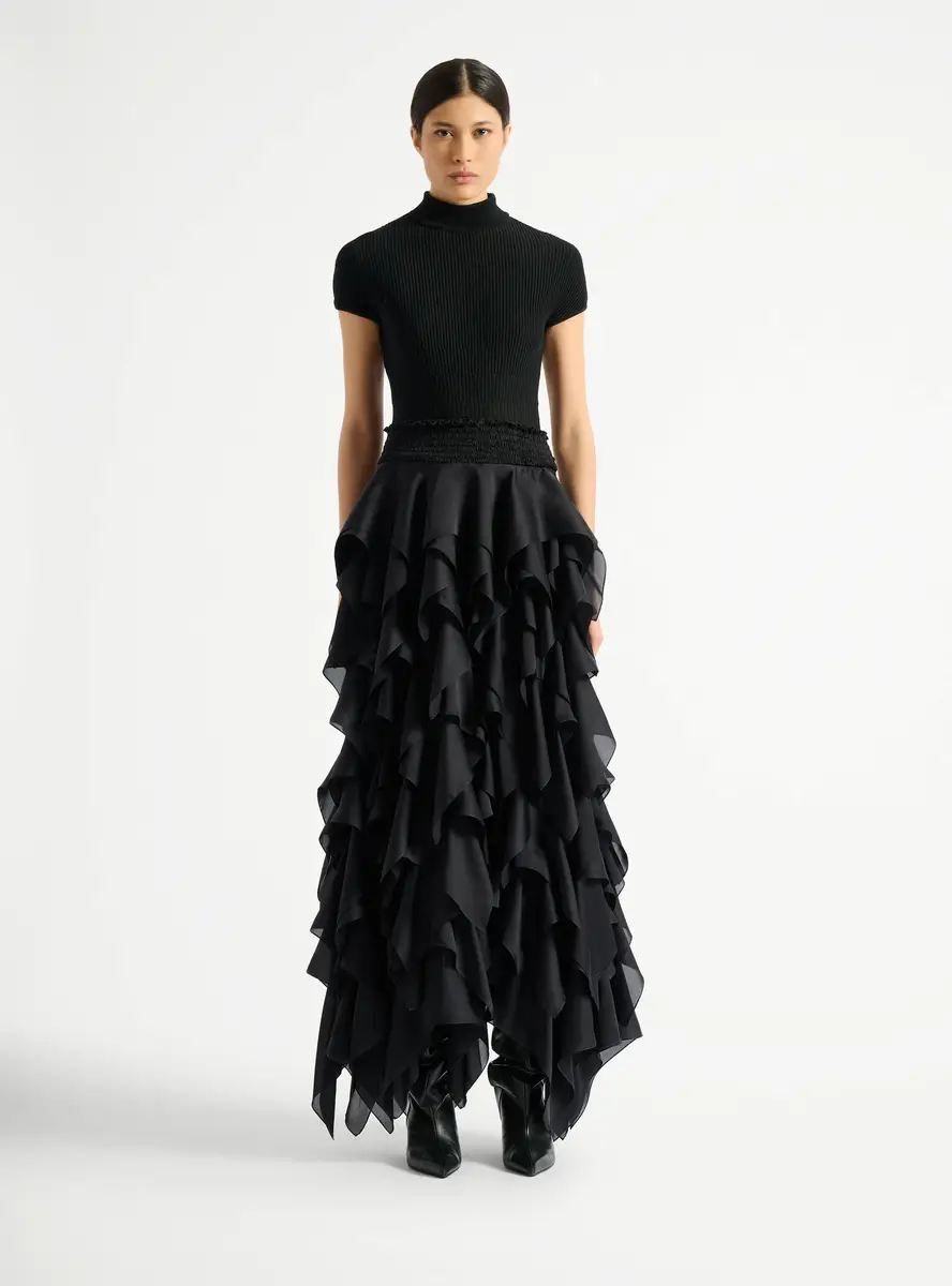 Balmain Long ruffled skirt | Thumbnail 3