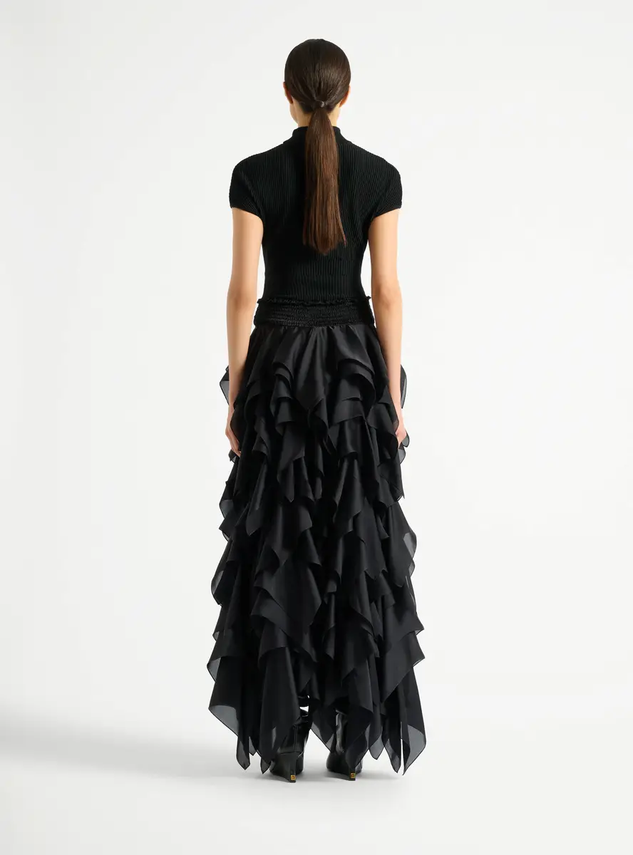 Balmain Long ruffled skirt | Thumbnail 4