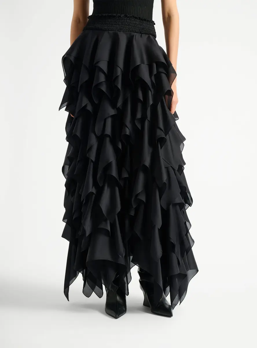 Balmain Long ruffled skirt | Thumbnail 7