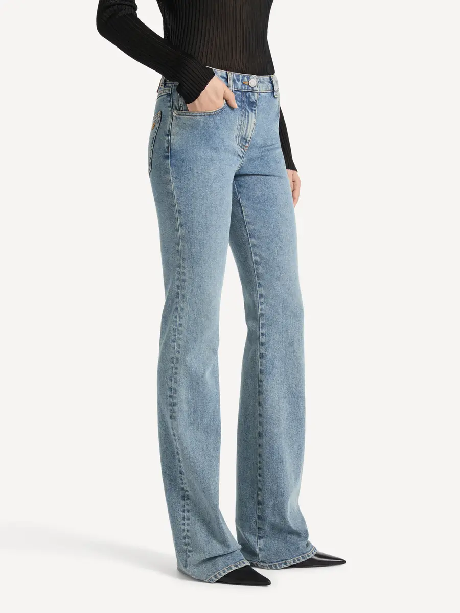 Balmain Bootcut faded denim jeans | Thumbnail 4 Balmain Bootcut faded denim jeans | Thumbnail 4