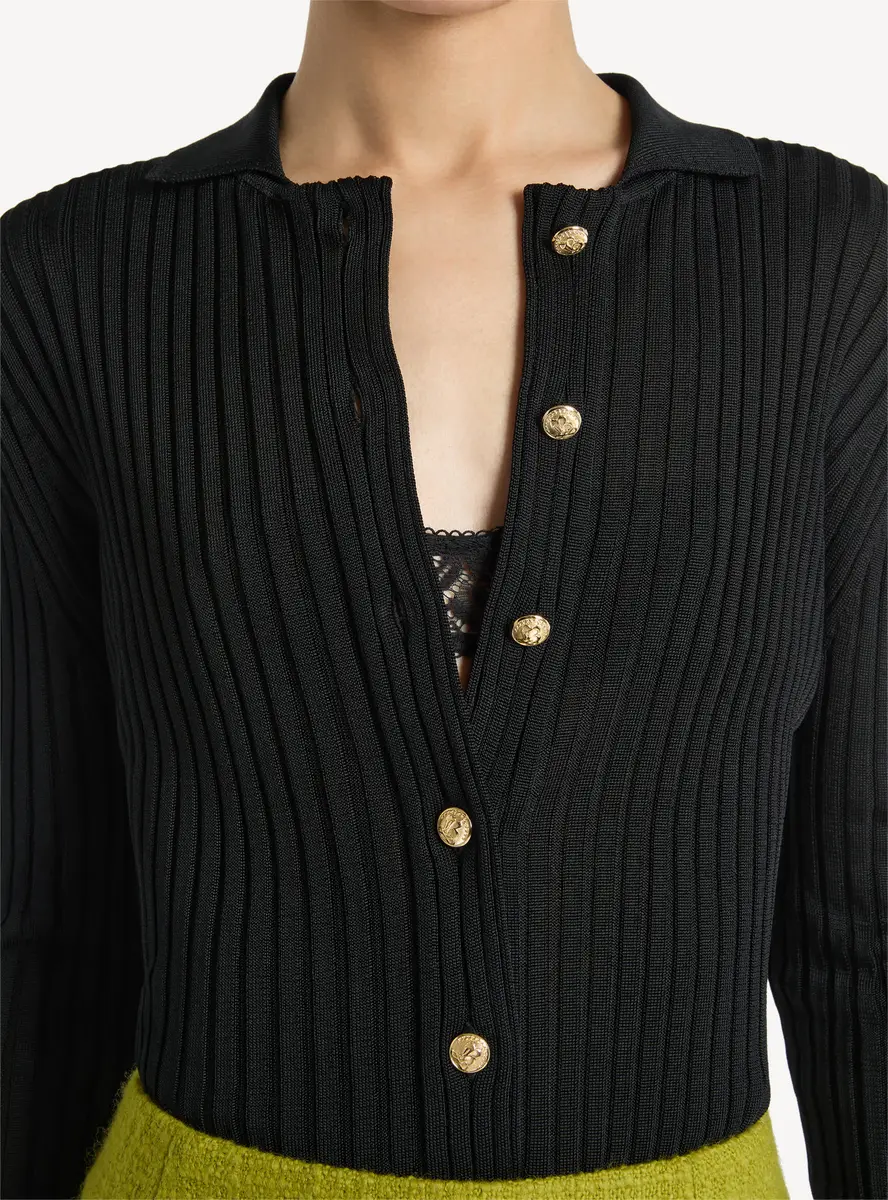 Balmain Buttoned ribbed knit cardigan | Thumbnail 4 Balmain Buttoned ribbed knit cardigan | Thumbnail 4
