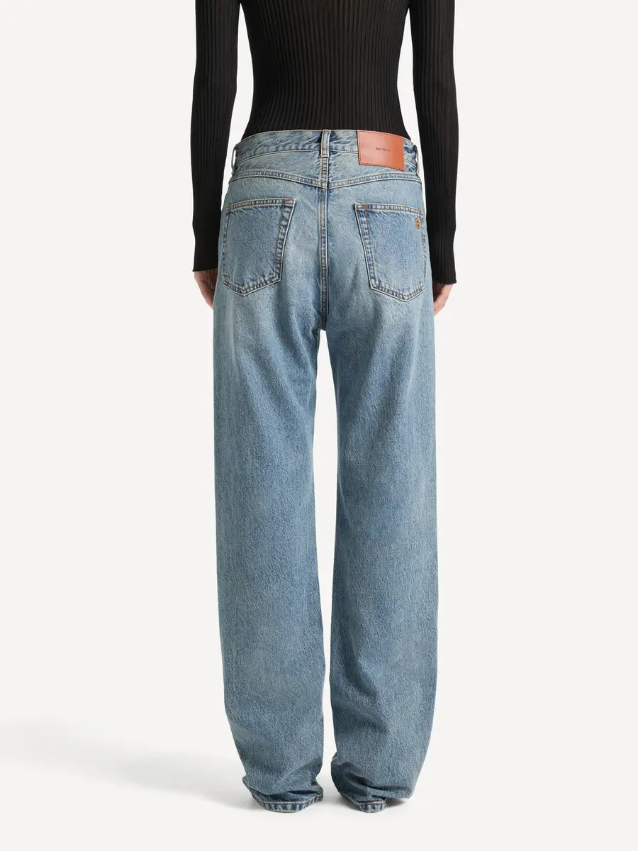 Balmain Straight-leg faded denim jeans | Thumbnail 3 Balmain Straight-leg faded denim jeans | Thumbnail 3