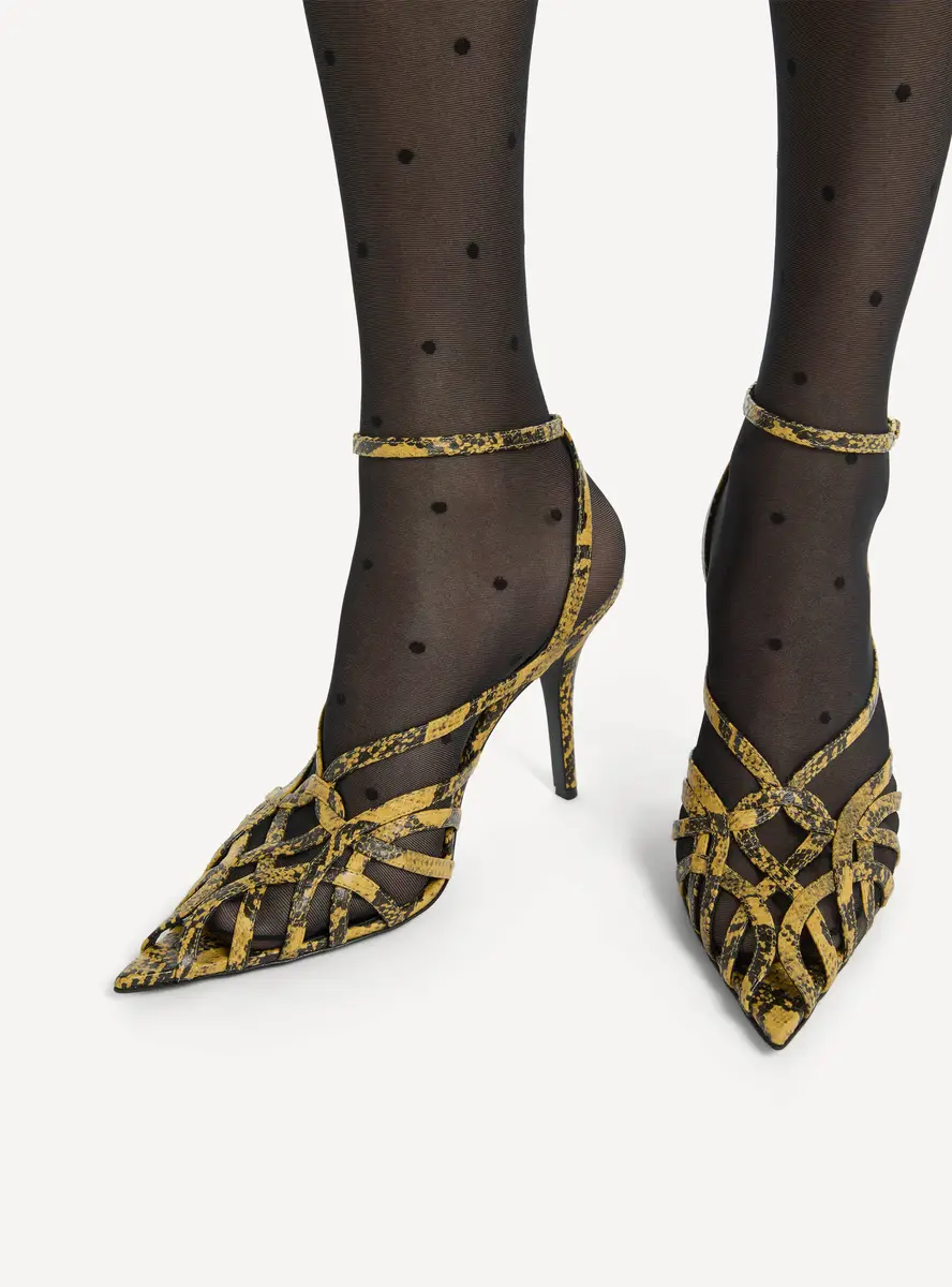 Balmain Python-effect leather Cage sandals | Thumbnail 2 Balmain Python-effect leather Cage sandals | Thumbnail 2