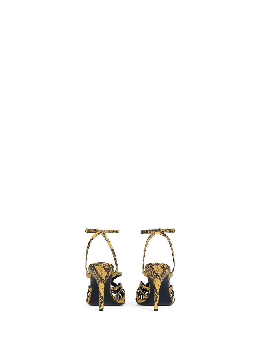 Balmain Python-effect leather Cage sandals | Thumbnail 4 Balmain Python-effect leather Cage sandals | Thumbnail 4