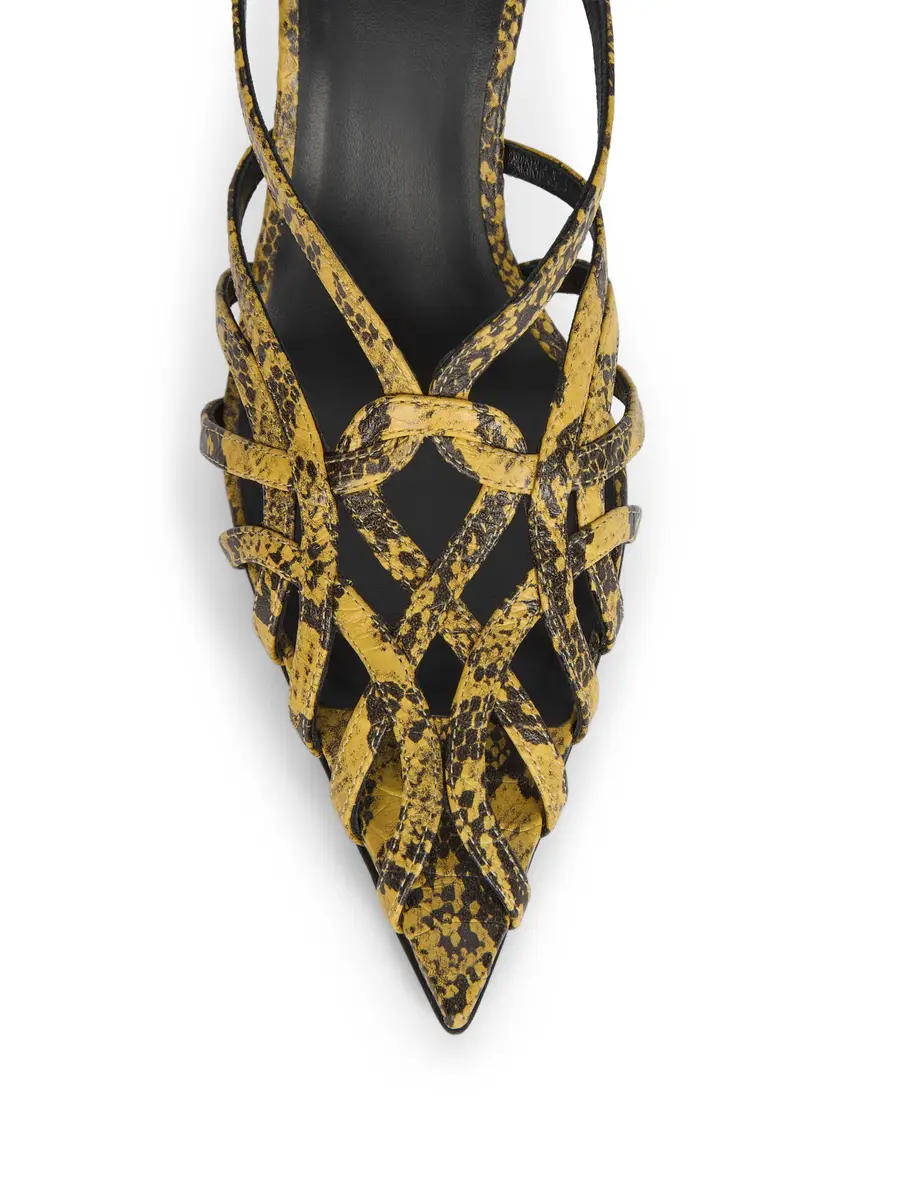 Balmain Python-effect leather Cage sandals | Thumbnail 5 Balmain Python-effect leather Cage sandals | Thumbnail 5