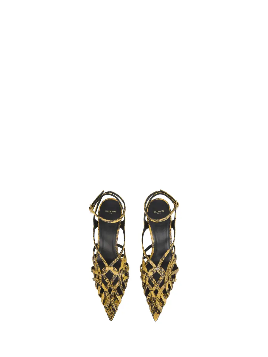 Balmain Python-effect leather Cage sandals | Thumbnail 6 Balmain Python-effect leather Cage sandals | Thumbnail 6