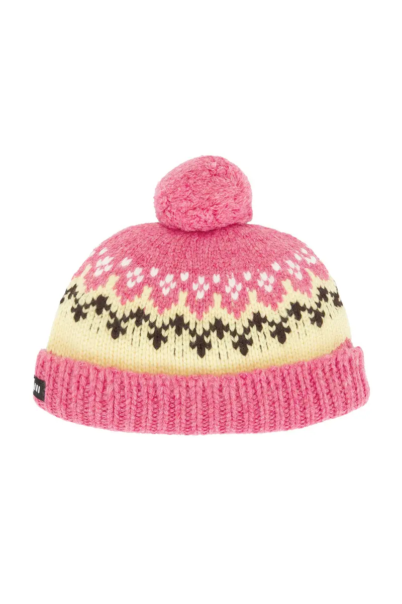 Miu Miu Wool Fairisle Beanie | Image 1 Miu Miu Wool Fairisle Beanie | Image 1