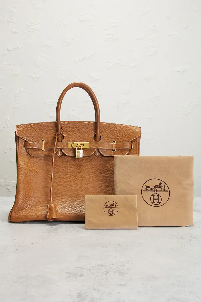HERMÈS Courchevel Birkin 35 Handbag | Thumbnail 9 HERMÈS Courchevel Birkin 35 Handbag | Thumbnail 9