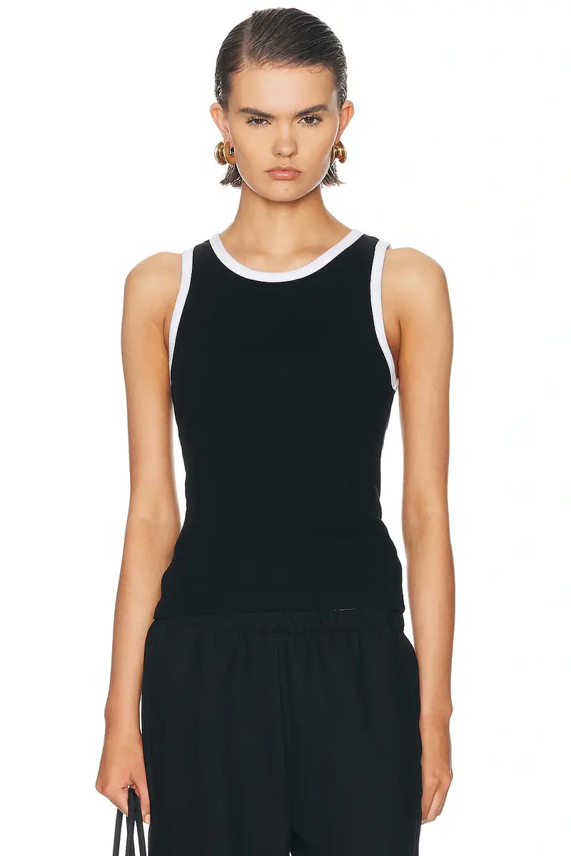 ENZA COSTA Cotton Ringer Tank Top | Image 1 ENZA COSTA Cotton Ringer Tank Top | Image 1