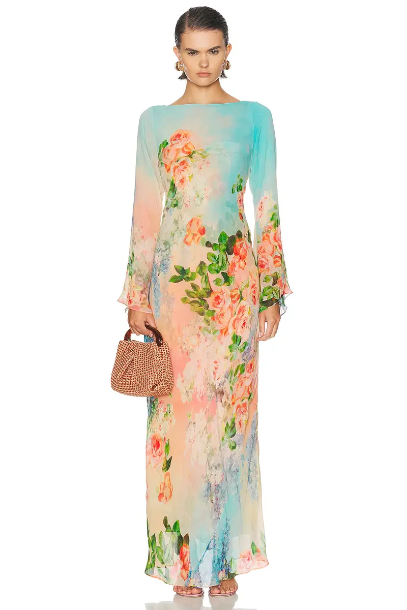 HEMANT AND NANDITA Double Layer Maxi Dress | Image 1 HEMANT AND NANDITA Double Layer Maxi Dress | Image 1