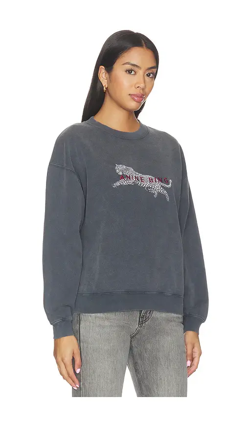 Anine Bing Spencer Sweatshirt Leopard | Thumbnail 2 Anine Bing Spencer Sweatshirt Leopard | Thumbnail 2