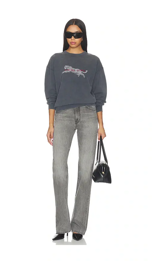 Anine Bing Spencer Sweatshirt Leopard | Thumbnail 4 Anine Bing Spencer Sweatshirt Leopard | Thumbnail 4