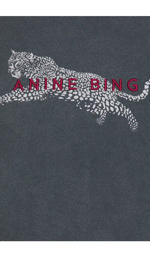 Anine Bing Spencer Sweatshirt Leopard | Thumbnail 5 Anine Bing Spencer Sweatshirt Leopard | Thumbnail 5