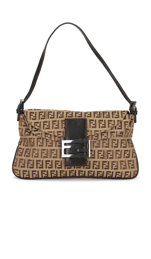 Fendi Zucchino Baguette Shoulder Bag | Image 1 Fendi Zucchino Baguette Shoulder Bag | Image 1