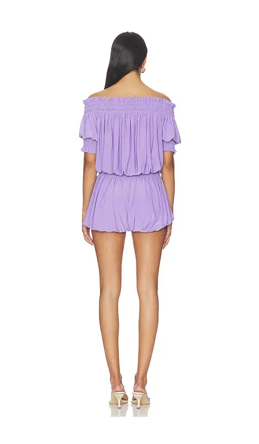 Norma Kamali Short Sleeve Peasant Puff Jumpshort | Thumbnail 3 Norma Kamali Short Sleeve Peasant Puff Jumpshort | Thumbnail 3