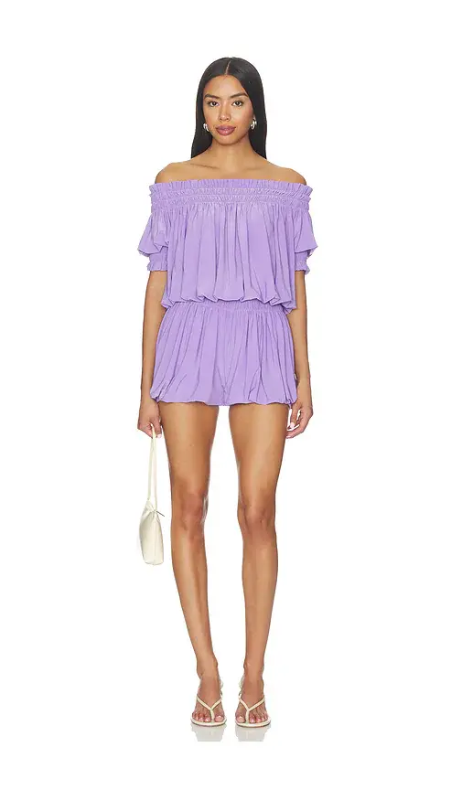 Norma Kamali Short Sleeve Peasant Puff Jumpshort | Image 1 Norma Kamali Short Sleeve Peasant Puff Jumpshort | Image 1
