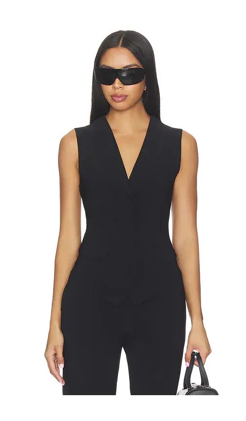 Norma Kamali Vest With Lapel | Image 1 Norma Kamali Vest With Lapel | Image 1