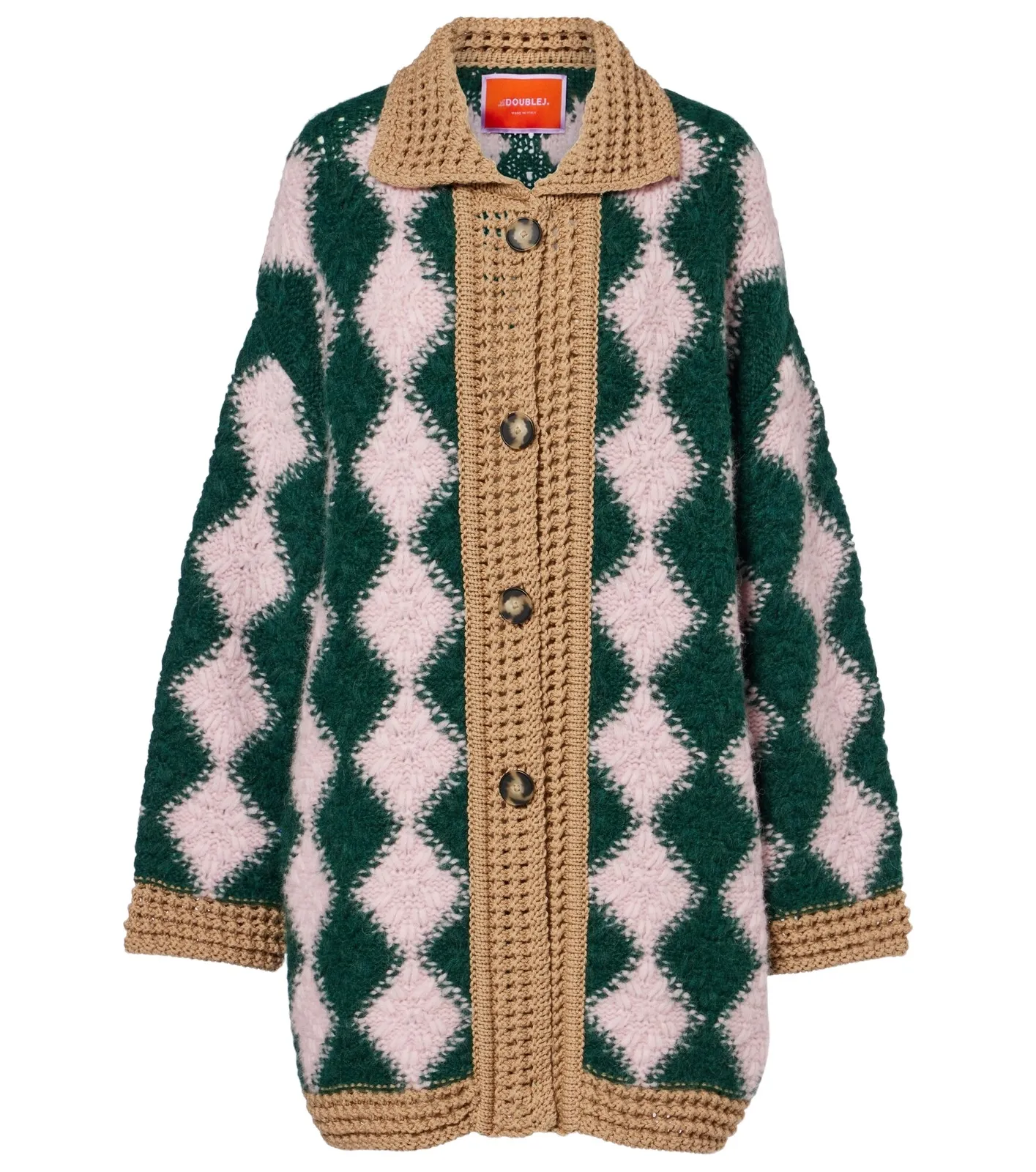 La DoubleJ Crochet wool-blend cardigan