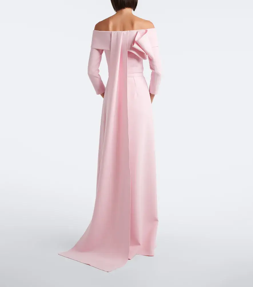 Safiyaa Lunelle off-shoulder crêpe gown | Thumbnail 2 Safiyaa Lunelle off-shoulder crêpe gown | Thumbnail 2