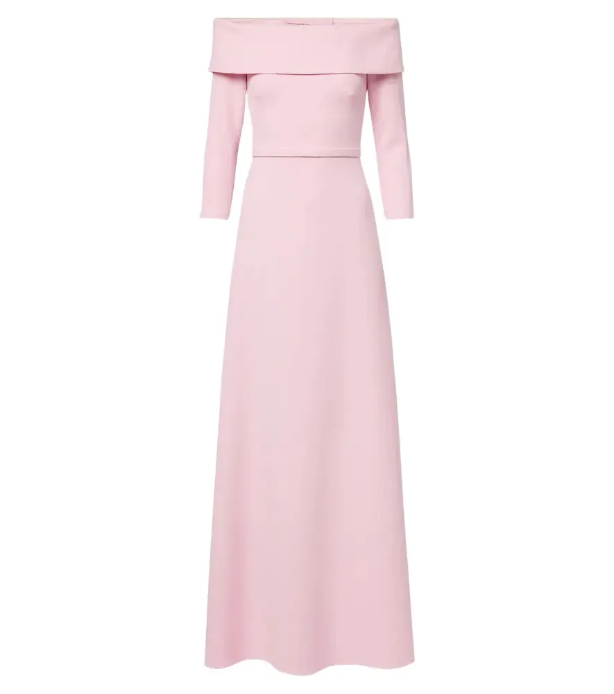 Safiyaa Lunelle off-shoulder crêpe gown | Image 1 Safiyaa Lunelle off-shoulder crêpe gown | Image 1
