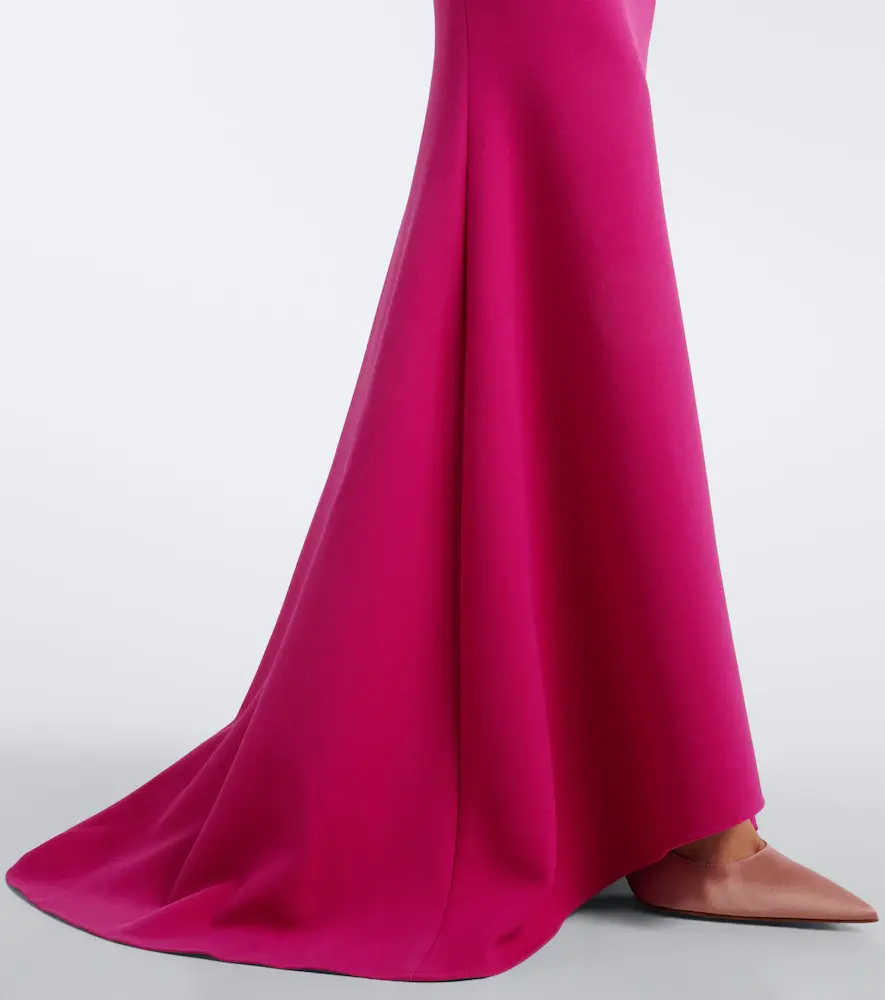 Safiyaa Loura off-shoulder crêpe gown | Thumbnail 3