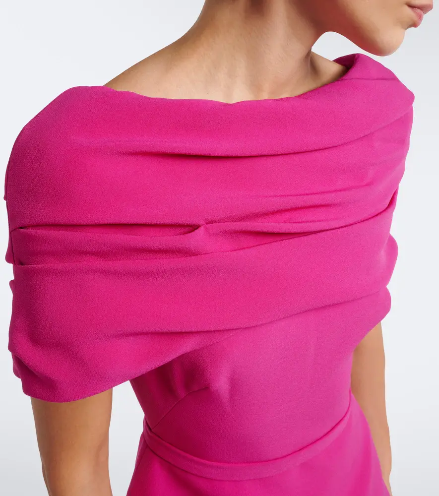 Safiyaa Loura off-shoulder crêpe gown | Thumbnail 4