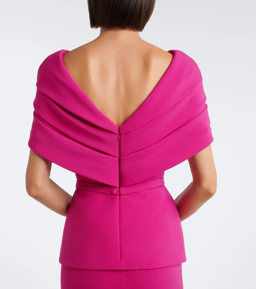 Safiyaa Loura off-shoulder crêpe gown | Thumbnail 5
