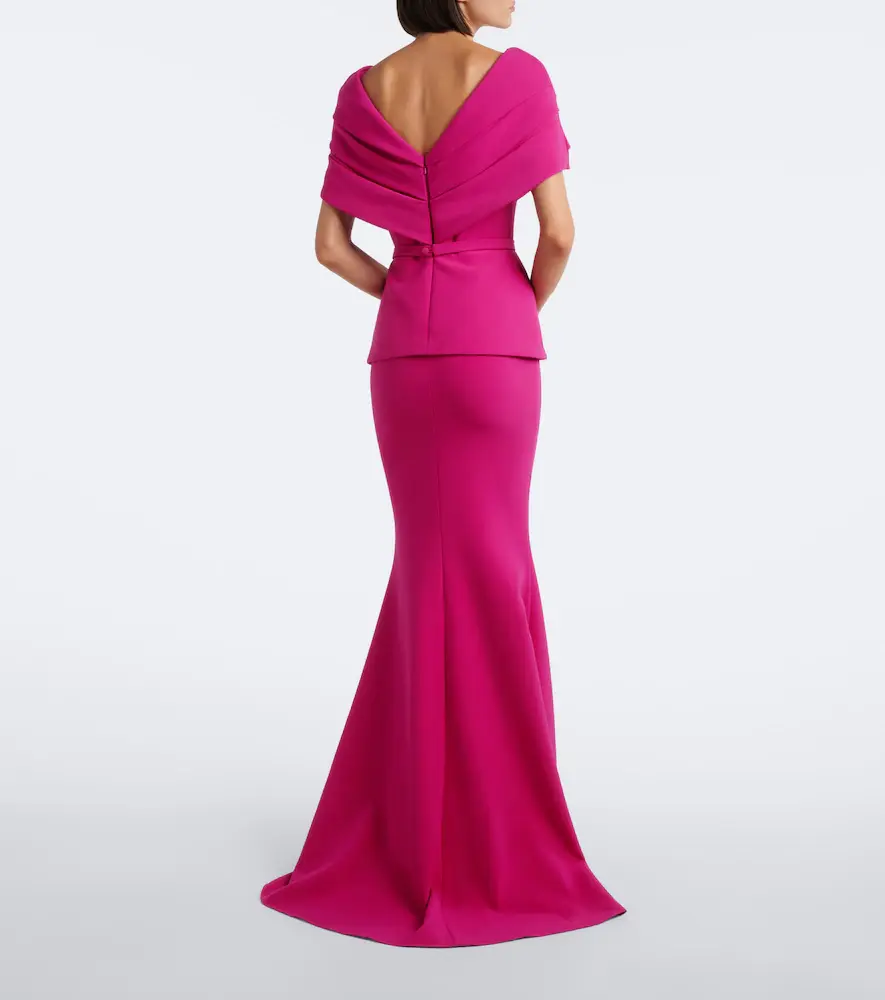 Safiyaa Loura off-shoulder crêpe gown | Thumbnail 6