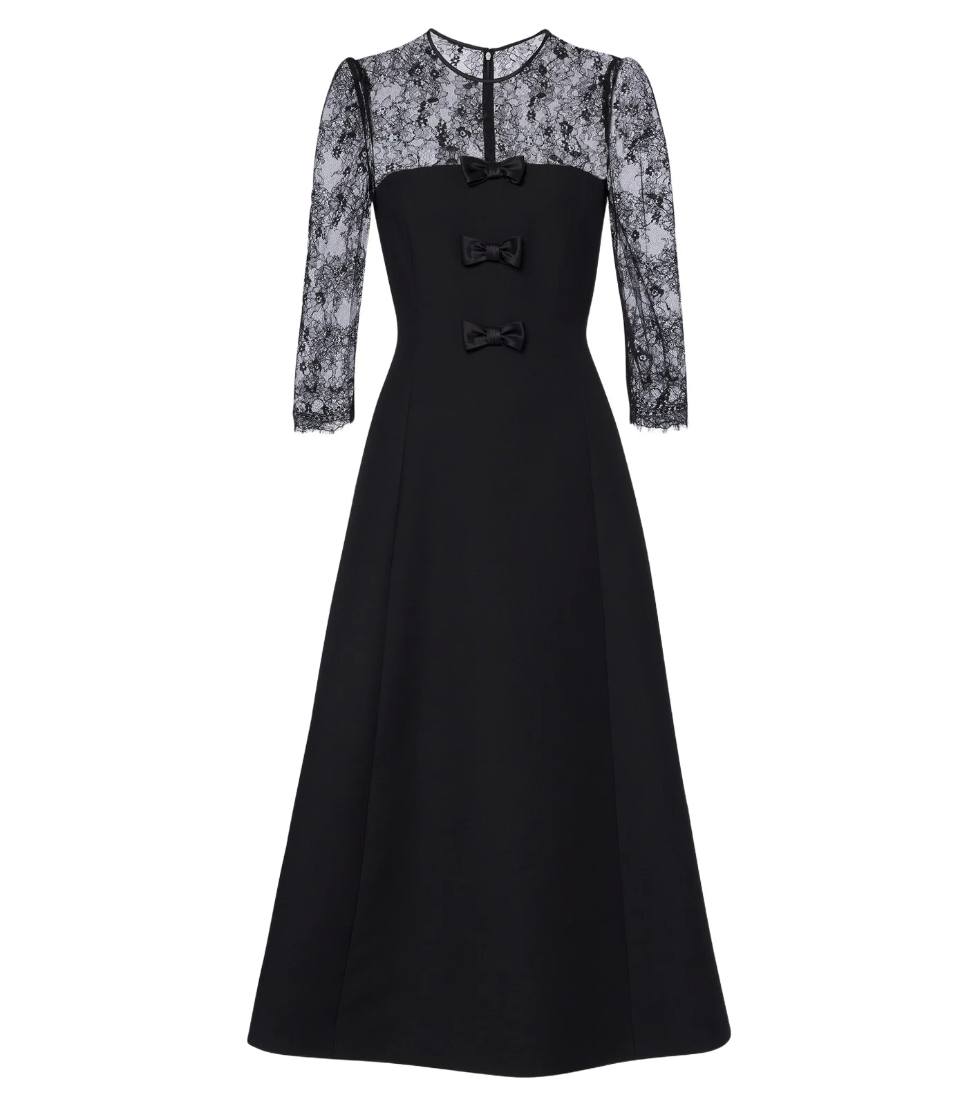 Crepe Couture lace-trimmed midi dress Crepe Couture lace-trimmed midi dress