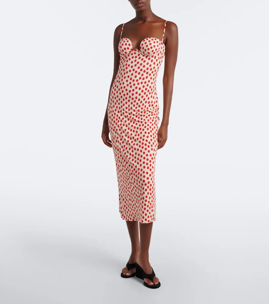 Alaïa Alaïa Polka-dot jersey midi dress | Thumbnail 2