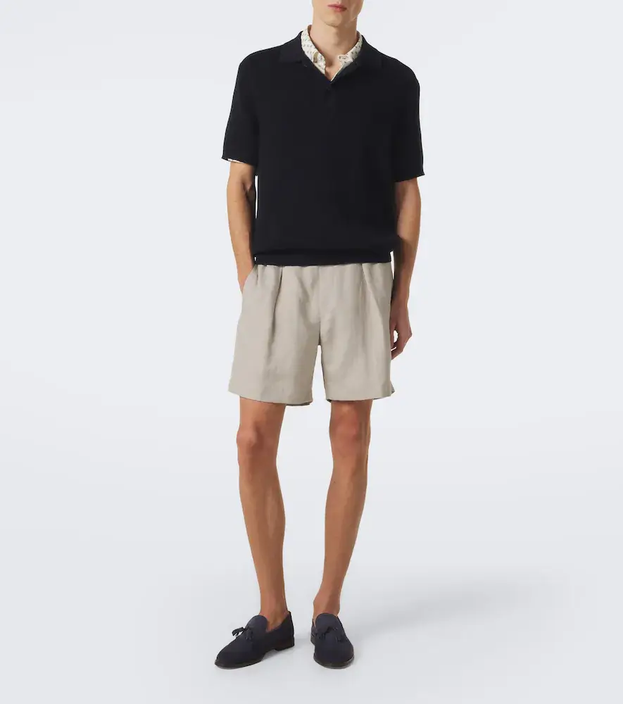 Ralph Lauren Purple Label Silk and linen shorts | Thumbnail 2 Ralph Lauren Purple Label Silk and linen shorts | Thumbnail 2