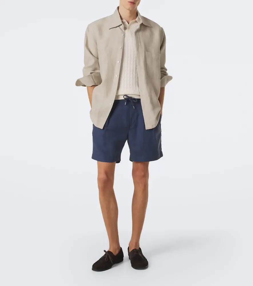 Ralph Lauren Purple Label Silk and linen shorts | Thumbnail 3