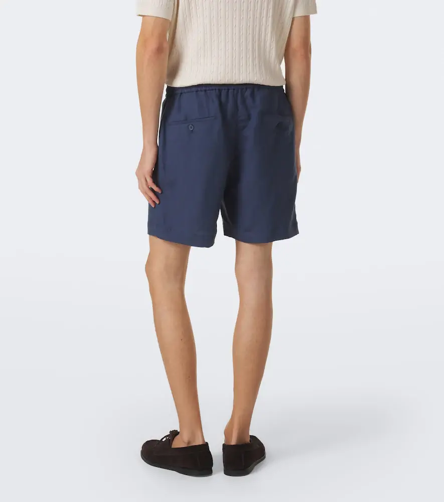 Ralph Lauren Purple Label Silk and linen shorts | Thumbnail 4