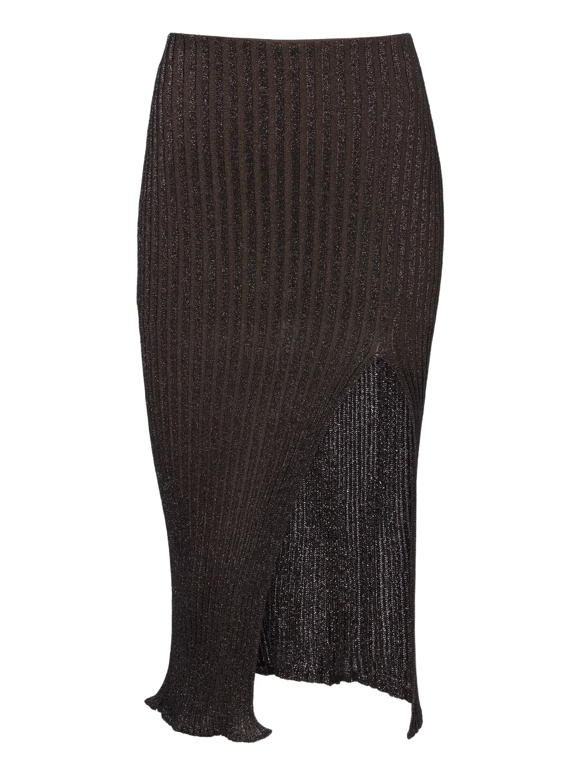 Striped lamé midi skirt Striped lamé midi skirt