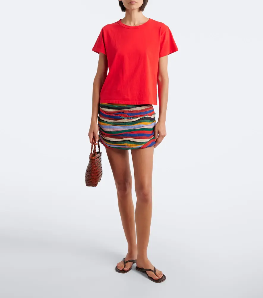 Staud Nicola ruched cotton gauze miniskirt | Thumbnail 2 Staud Nicola ruched cotton gauze miniskirt | Thumbnail 2