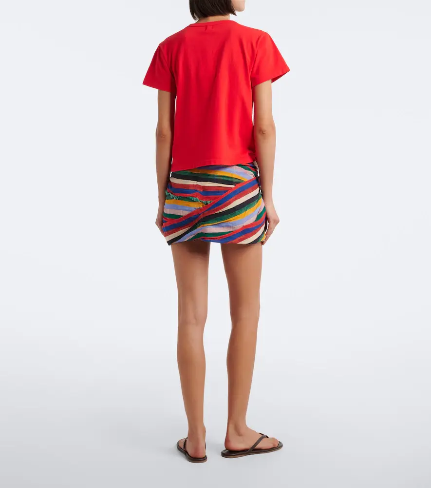 Staud Nicola ruched cotton gauze miniskirt | Thumbnail 5 Staud Nicola ruched cotton gauze miniskirt | Thumbnail 5