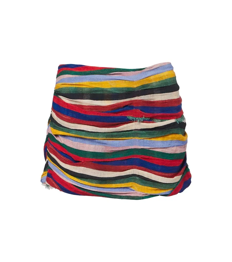Nicola ruched cotton gauze miniskirt Nicola ruched cotton gauze miniskirt